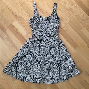 Bar III Black and White Midi Dress